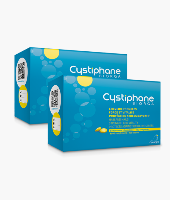 2 Packs of Cystiphane Anti-Hair Loss Tablets (120 Count)