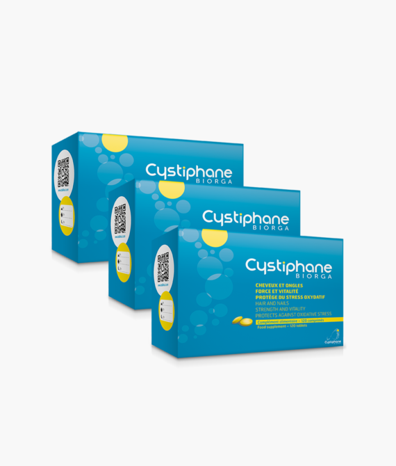 3 Packs of Cystiphane Anti-Hair Loss Tablets (360 Count)